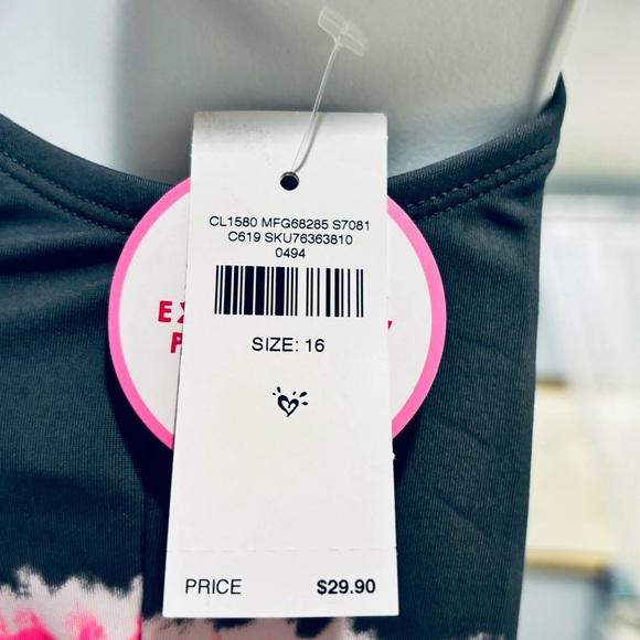 Justice Girl’s One-Piece Swimsuit with Rainbow Spaghetti Straps - Picture 8 of 8